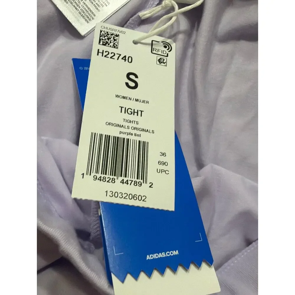 Adidas Originals Women's Adicolor Essential Light Purple Leggings Size Small New - Picture 6 of 8